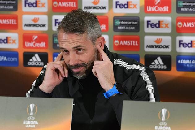 Football Europa League Press Conference FC Salzburg on 14 03 2018 in the Red Bull Arena in Salzburg Marco Rose coach Salzburg xRx