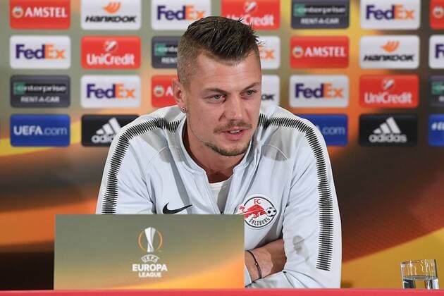 Football Europa League Press Conference FC Salzburg on 14 03 2018 in the Red Bull Arena in Salzburg Alexander Walke Salzburg xRx