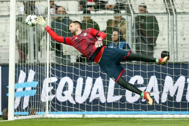 Goalkeeper action by Sven Ulreich 26 FC Bayern Muenchen Besiktas FC vs Bayern Munich Soccer Round of 16 Champions League 14 03 2018 Istanbul Istanbul Turkey Copyright: xkolbert-press ChristianxKolbertx