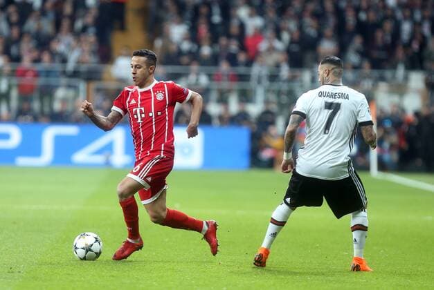 Fußball, CL, Besiktas Istanbul - Bayern München Bayern Munich™s Thiago Alcantara during Besiktas - Bayern Munich UEFA Champions League round of 16 second leg soccer match in Vodafone Arena, Istanbul, Turkey, Mar 14, 2018.  Copyright: tolgaxAdanali 15949723