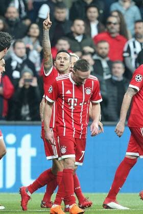 Torjubel by Thiago Alcantara 6 FC Bayern Muenchen to 0 1 Besiktas Istanbul vs Bayern Munich Soccer Round of 16 Champions League 14 03 2018 Istanbul Istanbul Turkey Copyright: xkolbert-press ChristianxKolbertx