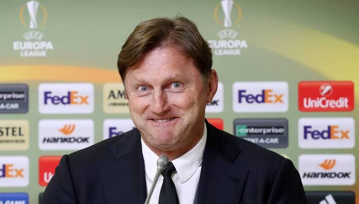 RB Leipzig PK St Petersburg Euro League St Petersburg 14 03 2018 Krestowski Stadium Football UEFA Euro League Round of 16 Re Zenit St Petersburg RB Leipzig RB Leipzig Press Conference on the eve Picture Coach Ralph Hasenhüttl Hasenhuettl RB Leipzig