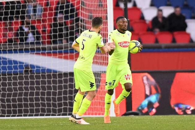 Fußball, Paris Saint Germain - Angers SCO 07 KARL TOKO EKAMBI (SCO) - JOIE FOOTBALL : Paris SG vs Angers - Ligue 1 Conforama - 14 03 2018 AnthonyBIBARD FEP Panoramic 