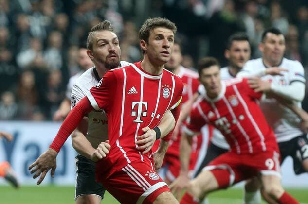 Bayern Munich™s Thomas Müller during Besiktas - Bayern Munich UEFA Champions League round of 16 second leg soccer match in Vodafone Arena, Istanbul, Turkey, Mar 14, 2018.  Copyright: TolgaxAdanali 15949876