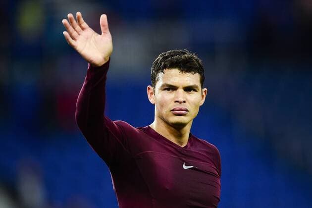 Fußball, Paris Saint Germain - Angers SCO les joeuurs du PSG saluent leurs supporters en fin de match SILVA Thiago (PSG) FOOTBALL : PSG vs Angers - Conforama Ligue1 - 14 03 2018 JBAutissier Panoramic 