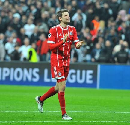 Bayern Munich™sThomas Müller during Besiktas - Bayern Munich UEFA Champions League round of 16 second leg soccer match in Vodafone Arena, Istanbul, Turkey, Mar 14, 2018.  15949915