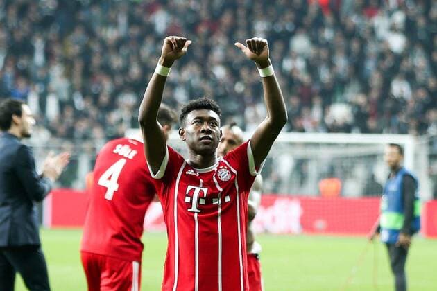 Final victory in the fan-curve David Alaba 27 FC Bayern Muenchen Besiktas FC vs Bayern Munich Soccer Round of 16 Champions League 14 03 2018 Istanbul Istanbul Turkey Copyright: xkolbert-press ChristianxKolbertx