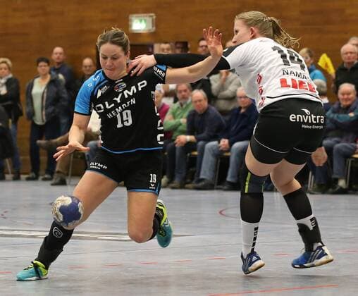 14 03 2018 Germany Bietigheim Handball Bundesliga Women 17 Gameday League Season 2017 2018 SG BBM Bietigheim vs Neckarsulmer Sport Union v l Anna Loerper BBM Sina Namat NSU