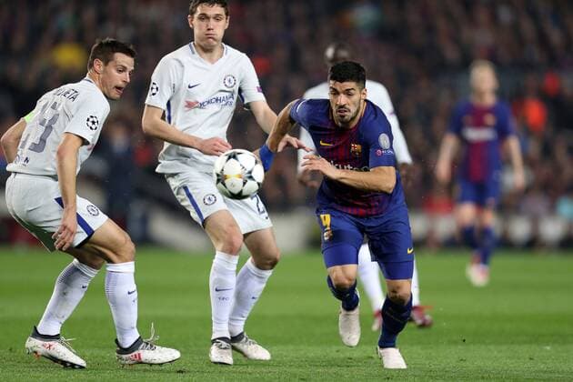 March 14, 2018 - Barcelona, Spain - LUIS SUAREZ of FC Barcelona Barca during the UEFA Champions League, round of 16, 2nd leg football match between FC Barcelona and Chelsea FC on March 14, 2018 at Camp Nou stadium in Barcelona, Spain Football - UEFA Champions League - FC Barcelona vs Chelsea FC  - ZUMAb169 20180314_zaa_b169_011 Copyright: xManuelxBlondeau Aop.Pressx