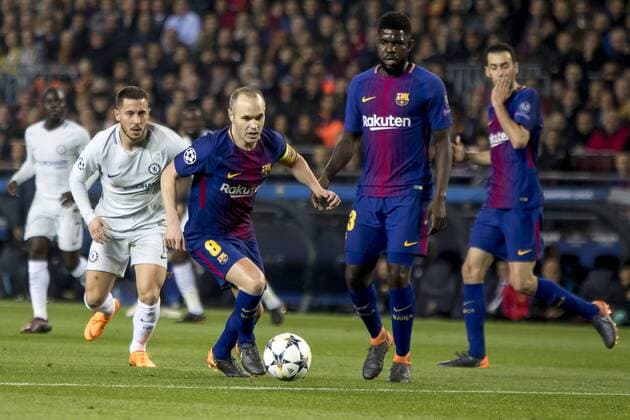 March 14, 2018 - Barcelona, Catalonia, Spain - Andres Iniesta during the UEFA Champions League match between FC Barcelona Barca and Chelsea FC at the Camp Nou Stadium in Barcelona, Catalonia, Spain on March 14,2018 FC Barcelona v Chelsea FC - UEFA Champions League Round of 16: Second Leg  - ZUMAn230 20180314_zaa_n230_499 Copyright: xMiquelxLlopx