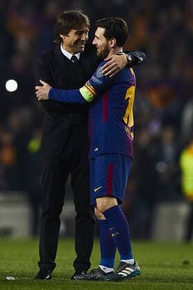 14 03 2018 xslx Football Champions League Eighth Final FC Barcelona Chelsea London emspor vl Antonio Conte coach Chelsea London Lionel Messi FC Barcelona Barcelona