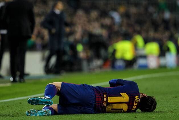 Spain: UEFA Champions League FC Barcelona Barca v Chelse 14th March 2018; Lionel Messi, 10 player of FC Barcelona during the 2017 2018 UEFA Champions League Round of 16 game between FC Barcelona and Chelsea at Camp Nou stadium on March 14, 2018 in Barcelona, Spain. EDITORIAL USE ONLY. Barcelona Catalonia Spain Camp Nou  UkkoxImagesx xPacificxPress
