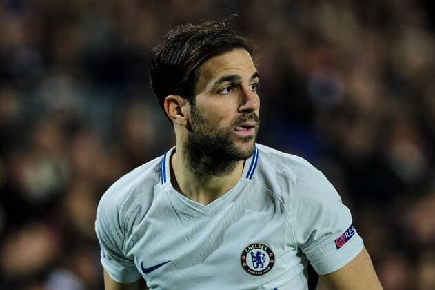 14th March 2018, Camp Nou, Barcelona, Spain; UEFA Champions League football, round of 16, 2nd leg, FC Barcelona Barca versus Chelsea; Cesc Fabregas, Chelsea FC  ActionPlus12001649