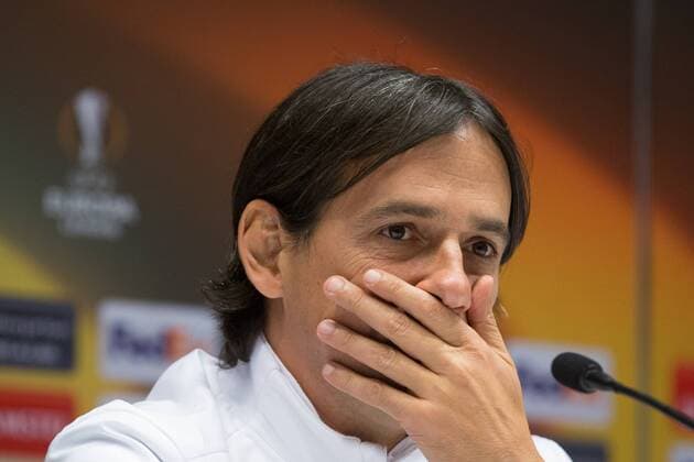 press conference PK Pressekonferenz Of Head Coach Simone Inzaghi And Walk Of S.S. Lazio Team On Football Field In Kyiv Kyiv  Copyright: ChumachenkoxAlexey 516993