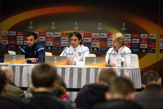 press conference PK Pressekonferenz Of Head Coach Simone Inzaghi And Walk Of S.S. Lazio Team On Football Field In Kyiv Kyiv  Copyright: ChumachenkoxAlexey 516998