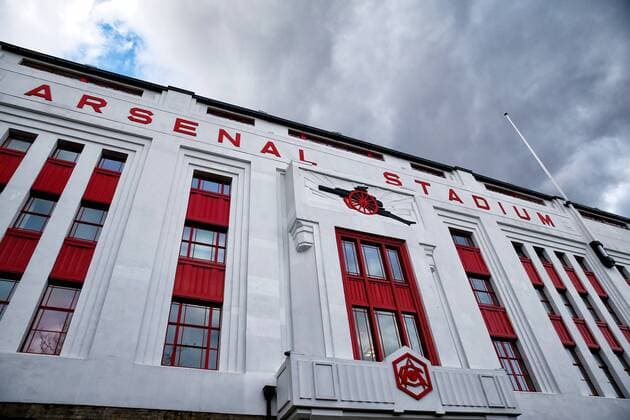 15th March 2018, Emirates Stadium, London, England; UEFA Europa League football, round of 16 second leg, Arsenal versus AC Milan; General view of the East Stand at the old Highbury Stadium, now an apartment complex, near the Emirates Stadium  ActionPlus12001701