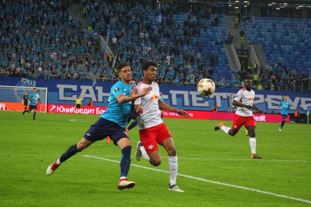 March 15, 2018 - Saint Petersburg, Russia - Russian Federation. Saint-Petersburg. Arena Saint-Petersburg. The UEFA Europa League. Zenit - RB Leipzig. Football match. Round of the Playoffs. The UEFA Europa League, Zenit - RB Leipzig  - ZUMAl75_ 20180315_zaf_l75_036 Copyright: xMaksimxKonstantinovx