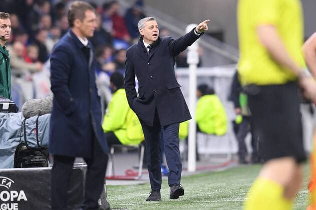 BRUNO GENESIO (ENTRAINEUR LYON) FOOTBALL : Lyon vs CSKA Moscou - Ligue Europa - 15 03 2018 FEP Panoramic 