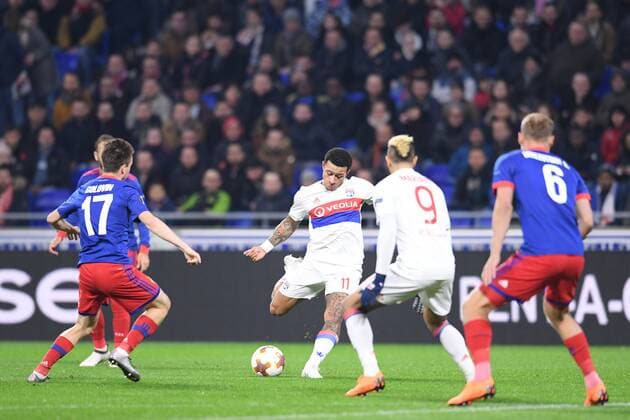 11 MEMPHIS DEPAY (OL) FOOTBALL : Lyon vs CSKA Moscou - Ligue Europa - 15 03 2018 FEP Panoramic 