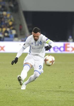 March 15, 2018 - Kiev, Ukraine - Dunamo Kyiv FC s Mykola Morozyuk in action during the 2nd leg of Round 16 UEFA Europa League match at a NSC Olimpiyskyi in Kyiv, Ukraine, March 15, 2018. Dynamo Kiev v Lazio - UEFA Europa League Round of 16: Second Leg  - ZUMAn230 20180315_zaa_n230_345 Copyright: xSergiixKharchenkox