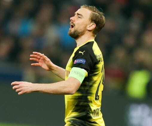 15 03 2018 Red Bull Arena Salzburg UEFA Champions League Round of 16 UEFA Champions League Round of 16 Marcel Schmelzer Borussia Dortmund during the UEFA Europa League Round of 16 2nd Leg Match between Salzburg and Borussia Dortmund at the Red Bull Arena in Salzburg Austria on 2018 03 15 Salzburg  EX_RHA