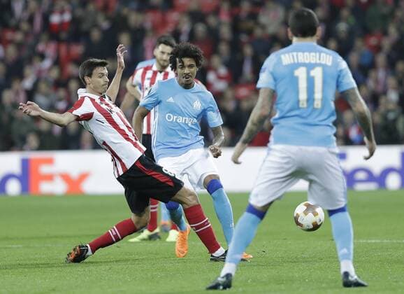 (L-R) *Ander Iturraspe Derteano* of Athletic Club Bilbao during the Athletic Club Bilbao vs Olympique de Marseille, UEFA Europa League at San Mames Stadium in Bilbao on March 15, 2018. (© DAVID CANTIBRERA CORDON PRESS)  x©xDAVIDxCANTIBRERAx xx