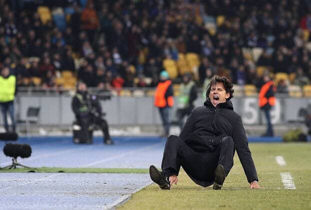 Bilder des Tages - SPORT March 15, 2018 - Kiev, Ukraine - Lazio s coach Simone Inzaghi reacts during the Europa League round of 16, soccer match between Dynamo Kiev and Lazio at the Olympic Stadium in Kiev. Ukraine, Thursday, March 15, 2018 Dynamo Kiev v Lazio - UEFA Europa League Round of 16: Second Leg  - ZUMAn230 20180315_zaa_n230_373 Copyright: xDanilxShamkinx