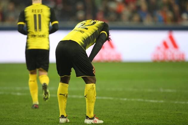 SOCCER - UEFA EL, RBS vs Dortmund SALZBURG,AUSTRIA,15.MAR.18 - SOCCER - UEFA Europa League, round of 16, Red Bull Salzburg vs Borussia Dortmund. Image shows Michy Batshuayi (Dortmund). GEPAxpictures xMathiasxMandl