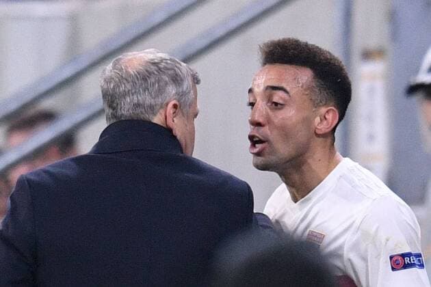 Bilder des Tages - SPORT BRUNO GENESIO (ENTRAINEUR LYON) - 20 MARCAL (OL) - COLERE - ALTERCATION FOOTBALL : Lyon vs CSKA Moscou - Ligue Europa - 15 03 2018 FEP Panoramic 
