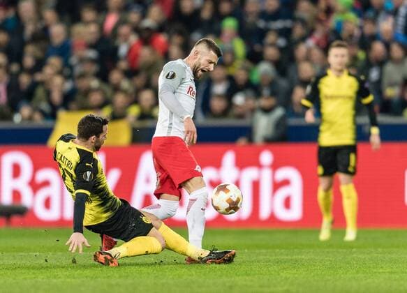 15 03 2018 Red Bull Arena Salzburg UEFA Champions League Round of 16 El Bosque vs Borussia Dortmund Gonzalo Castro Borussia Dortmunds UEFA Europa League Round of 16 2nd Leg Match between Salzburg and Borussia Dortmund at the Red Bull Arena in Salzburg Austria on 2018 03 15 Salzburg  EX_ADE