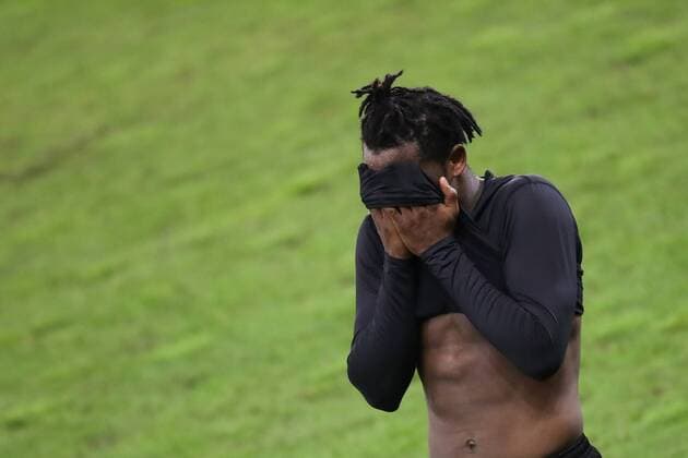 SOCCER - UEFA EL, RBS vs Dortmund SALZBURG,AUSTRIA,15.MAR.18 - SOCCER - UEFA Europa League, round of 16, Red Bull Salzburg vs Borussia Dortmund. Image shows the disappointment of Michy Batshuayi (Dortmund). GEPAxpictures xChristianxWalgram