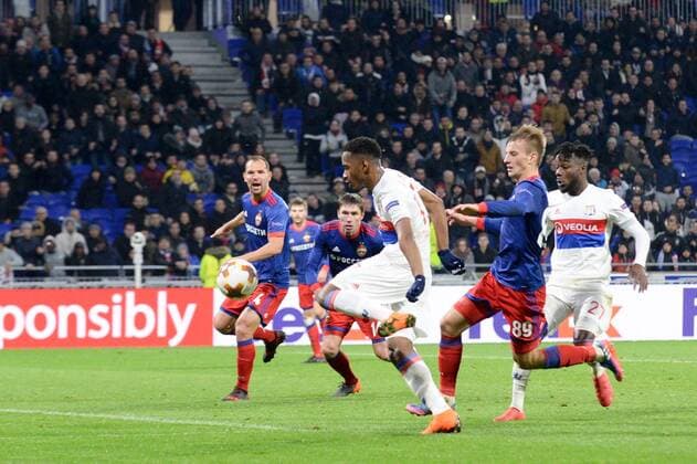 17 MYZIANE MAOLIDA (OL) - 27 MAXWEL CORNET (OL) - 89 KONSTANTIN KUCHAEV (CSKA) FOOTBALL : Lyon vs CSKA Moscou - Ligue Europa - 15 03 2018 FEP Panoramic 