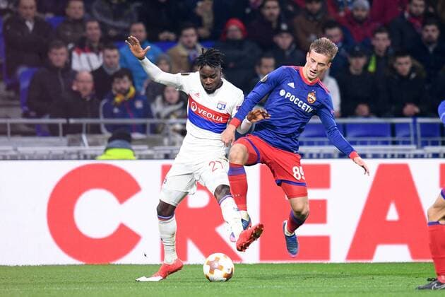 27 MAXWEL CORNET (OL) - 89 KONSTANTIN KUCHAEV (CSKA) FOOTBALL : Lyon vs CSKA Moscou - Ligue Europa - 15 03 2018 FEP Panoramic 