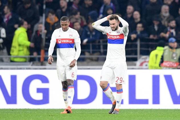29 LUCAS TOUSART (OL) - 06 MARCELO (OL) - DECEPTION FOOTBALL : Lyon vs CSKA Moscou - Ligue Europa - 15 03 2018 FEP Panoramic 