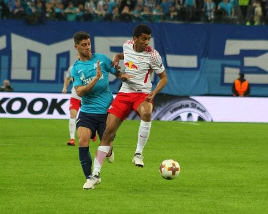 March 15, 2018 - Saint Petersburg, Russia - Russian Federation. Saint-Petersburg. Arena Saint-Petersburg. The UEFA Europa League. Zenit - RB Leipzig. Football match. Round of the Playoffs. Emiliano Rigoni; The UEFA Europa League, Zenit - RB Leipzig, 1:1  - ZUMAl75_ 20180315_zaf_l75_059 Copyright: xMaksimxKonstantinovx