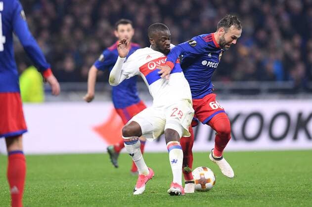 28 TANGUY NDOMBELE (OL) - 66 BIBRAS NATCHO (CSKA) FOOTBALL : Lyon vs CSKA Moscou - Ligue Europa - 15 03 2018 FEP Panoramic 