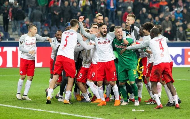 15 03 2018 Red Bull Arena Salzburg UEFA Champions League Round of 16 UEFA Champions League Round of 16 UEFA Champions League Round of 16 UEFA Champions League Round of 16 2nd leg match between FC Salzburg and Borussia Dortmund at the Red Bull Arena in Salzburg Austria on 2018 03 15 Salzburg  EX_RHA