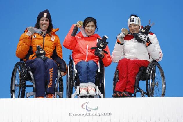 Momoka Muraoka (JPN), MARCH 15, 2018 - Alpine Skiing : Women s Giant Slalom Sitting Medal Ceremony at PyeongChang Medals Plaza during the PyeongChang 2018 Paralympics Winter games Winterspiele Spiele Summer games in Pyeongchang, South Korea. Noxthirdxpartyxsales  (74256417)