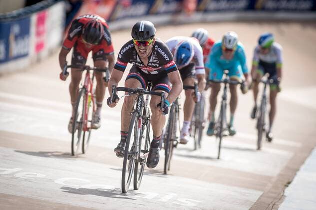 - ROUBAIX, FRANCE: German John Degenkolb of Team Giant-Alpecin pictured as he wins the Paris-Roubaix one day cycling race, 253,5 km from Compiegne to the Velodrome in Roubaix, Sunday 12 April 2015. LUCxCLAESSEN  x78195261x