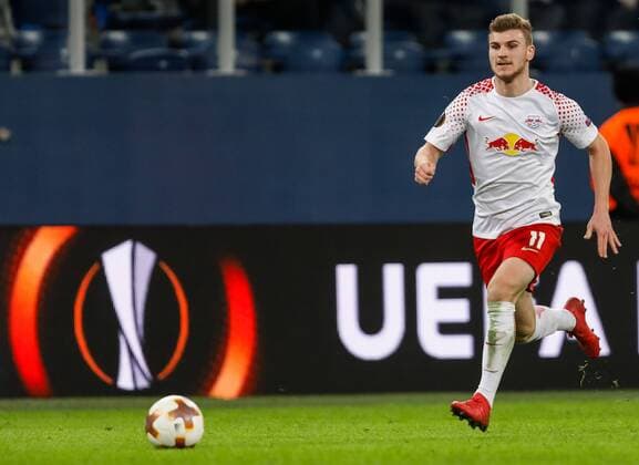 March 15, 2018 - Saint Petersburg, Russia - Timo Werner of RB Leipzig during the UEFA Europa League Round of 16 second leg match between FC Zenit St. Petersburg and RB Leipzig at Saint Petersburg Stadium on March 15, 2018 in Saint Petersburg, Russia. Zenit St Petersburg v RB Leipzig - UEFA Europa League Round of 16: Second Leg  - ZUMAn230 20180315_zaa_n230_719 Copyright: xMikexKireevx