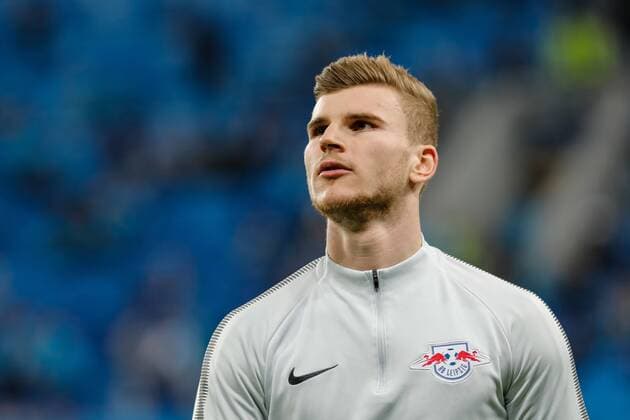 March 15, 2018 - Saint Petersburg, Russia - Timo Werner of RB Leipzig looks on during warm-up before the UEFA Europa League Round of 16 second leg match between FC Zenit St. Petersburg and RB Leipzig at Saint Petersburg Stadium on March 15, 2018 in Saint Petersburg, Russia. Zenit St Petersburg v RB Leipzig - UEFA Europa League Round of 16: Second Leg  - ZUMAn230 20180315_zaa_n230_705 Copyright: xMikexKireevx