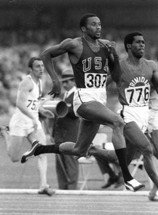 1968 Olympics in Mexico Tommie Smith USA in action 14 10 1968 HM