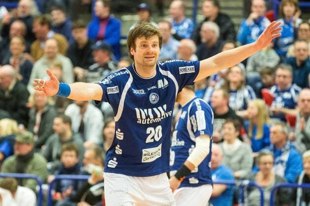 Jubel Csaba Szücs 20 Bergischer HC Bergischer HC vs ThSV Eisenach Handball 2 Bundesliga 17 03 18 Solingen NRW Germany Klingenhalle Copyright: xcdnx