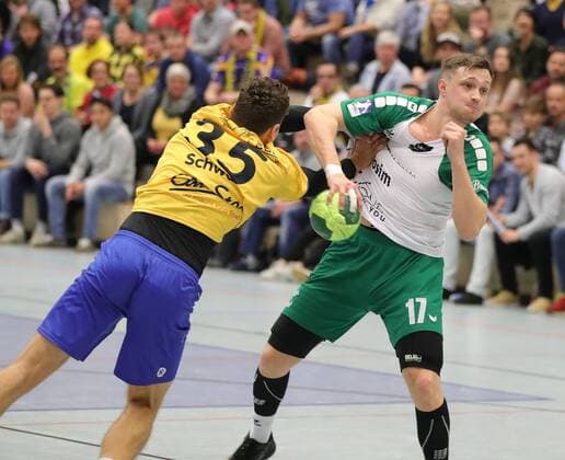 2 HBL HJSG Konstanz DJK Rimpar Woelfe 28 32 Left Maximilian Schwarz KON vs. Patrick Schmidt RIM Konstanz Copyright: xPeterxPisax Eibner-Pressefotox EP_ppa