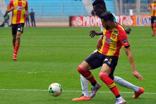 Anis Badri (8) during the match Esperance Sportive de Tunis who validated his ticket to the group phase of the African Champions League after a short victory of (1-0) face Gor Mahia Kenyan club in the second leg of the final of the competition sixteenths played at Rades stadium. African Champions League:EST vs Gor Mahia. 