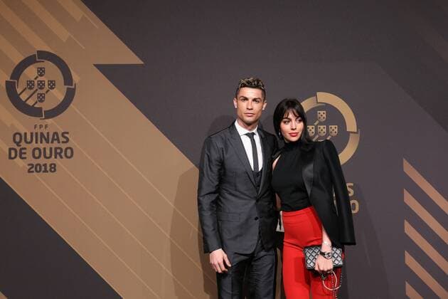 March 19, 2018 - Lisbon, Lisbon, Portugal - Portugal s forward Cristiano Ronaldo (L) accompanied by Georgina Rodriguez (C) poses on arrival at Quinas de Ouro 2018 ceremony held and the Pavilhao Carlos Lopes in Lisbon, on March 19, 2018. Quinas de Ouro Ceremony  - ZUMAn230 20180319_zaa_n230_471 Copyright: xDpix