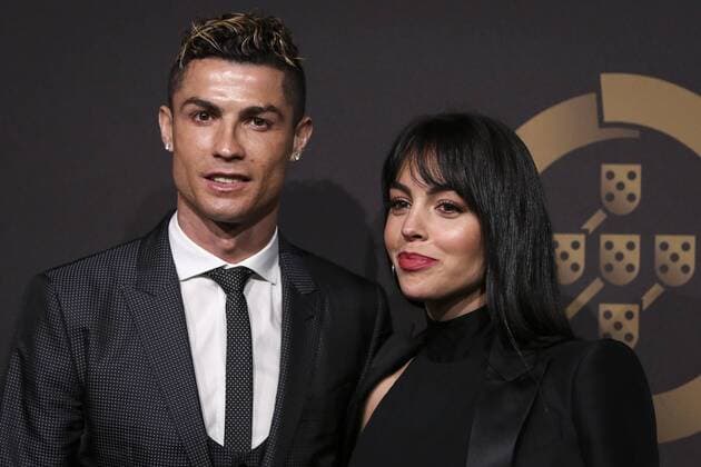 March 19, 2018 - Portugal - Portugal s forward Cristiano Ronaldo (L) accompanied by Georgina Rodriguez pose on arrival at Quinas de Ouro ceremony held at Pavilhao Carlos Lopes in Lisbon, on March 19, 2018. Quinas de Ouro Ceremony  - ZUMAn230 20180319_zaa_n230_521 Copyright: xCarlosxCostax