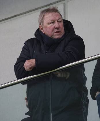 VfL Women vs Prague Womens Football Champions League quarter-finals VfL Wolfsburg vs Slavia Prague AOK stadium picture shows national coach Horst Hrubesch in the stands Wolfsburg