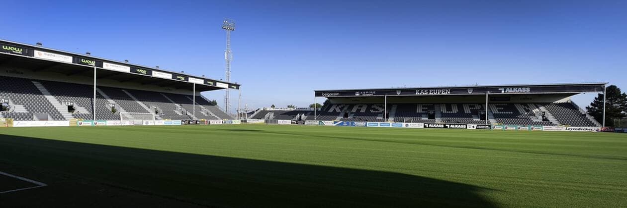 - EUPEN, BELGIUM: Illustration picture shows the KAS Eupen stadium before the 2014-2015 season photo shoot of Belgian second league soccer team KAS Eupen, Wednesday 16 July 2014 in Eupen. YORICKxJANSENS  x60325609x