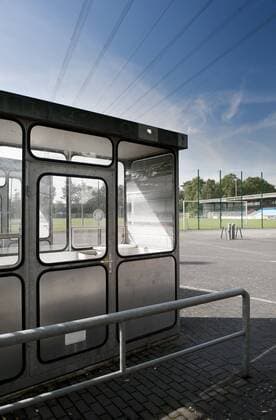 Fußball, Stadiongeschichte SC Paderborn - SCHLOSS NEUHAUS, GERMANY: The original stadium of SC Paderborn 07 in Schloss Neuhaus, the football club who got promoted into the Bundesliga in May 2014, Tuesday 15 July 2014. CHRISTOPHExKETELS  x60378383x